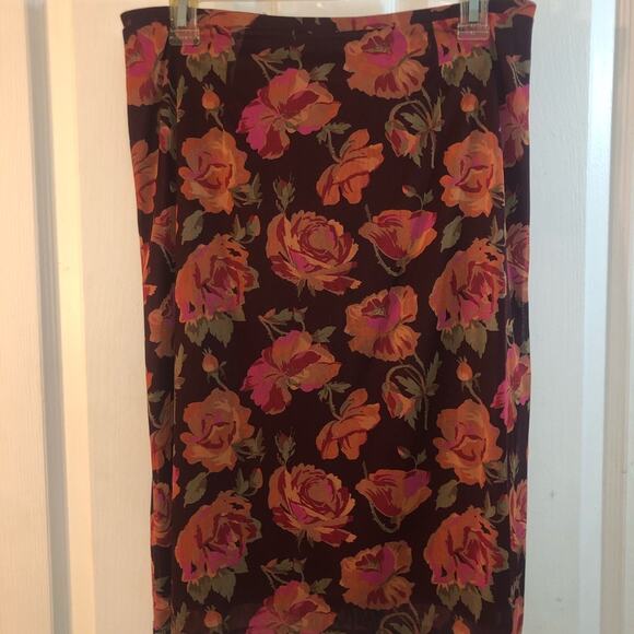Vintage Express Orange and Brown Pencil Skirt S - Picture 4 of 7